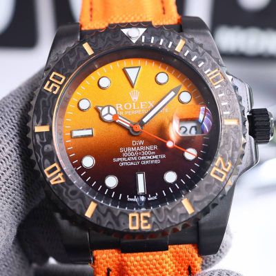ROLEX DIW Submariner 904L Steel 8215 Movement Orange Watch